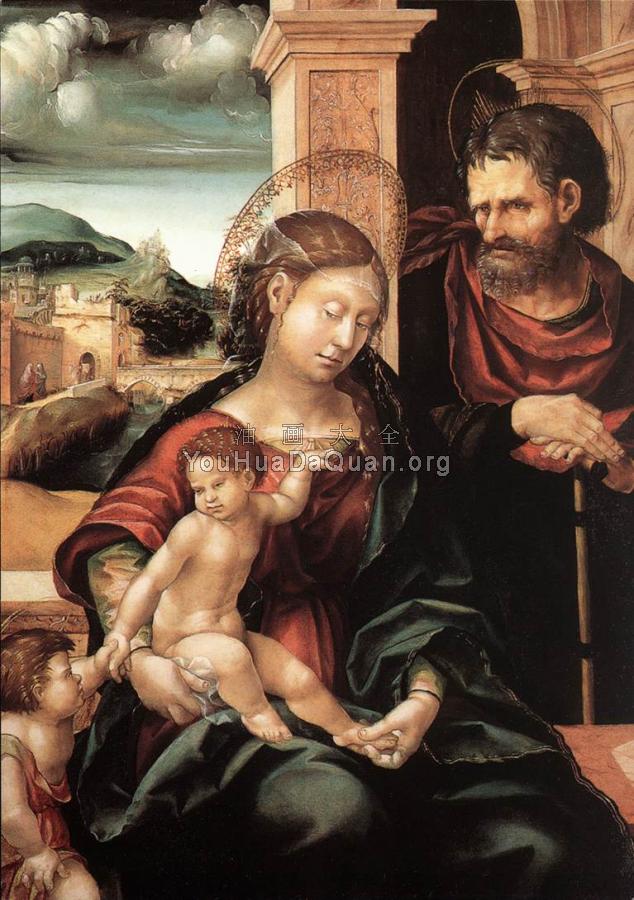 Holy Family with the Child St John - 汉斯·布格迈尔